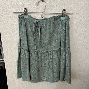 floral mini skirt